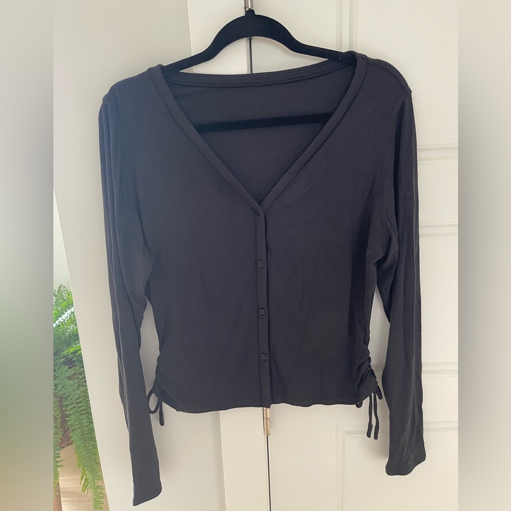Lululemon Black Button-Down Shirt